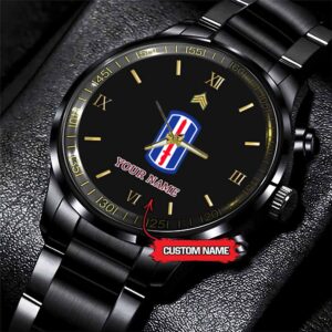 Army Watch, Army 193Rd Infantry Brigade Custom Black Fashion Watch Proudly Served Gift, Military Watches, Us Army Watch