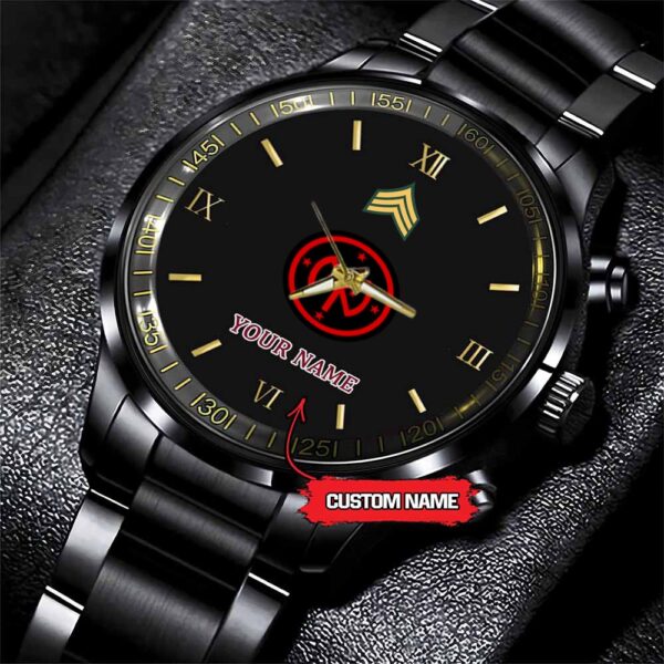 Army Watch, Army 27Th Infantry Division Custom Black Fashion Watch Proudly Served Gift, Military Watches, Us Army Watch