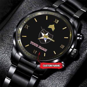 Army Watch Army 2Nd Infantry Division Custom Black Fashion Watch Proudly Served Gift Military Watches Us Army Watch slzhjd.jpg