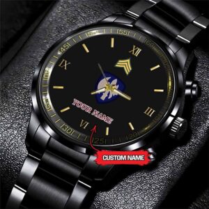 Army Watch Army 65Th Infantry Division Custom Black Fashion Watch Proudly Served Gift Military Watches Us Army Watch dvqhsn.jpg