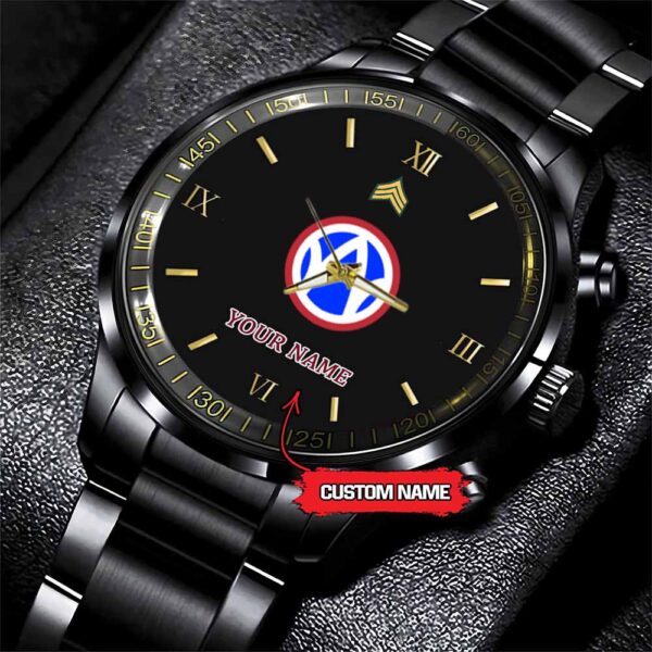 Army Watch, Army 89Th Infantry Divisions Custom Black Fashion Watch Proudly Served Gift, Military Watches, Us Army Watch