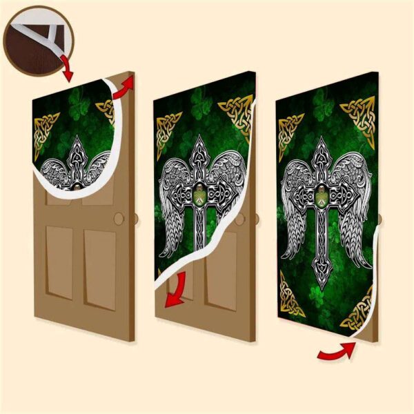 Christian Celtic Cross Saint Patrick’s Day Irish Door Cover, St Patrick’s Day Door Cover, St Patrick’s Day Door Decor