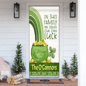 Create Our Own Luck Shamrock Personalized Door…