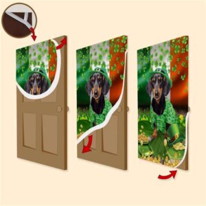 Dachshund With Gold And Clovers Around St Patrick s Day Door Cover St Patrick s Day Door Cover St Patrick s Day Door Decor 3 kct2il.jpg