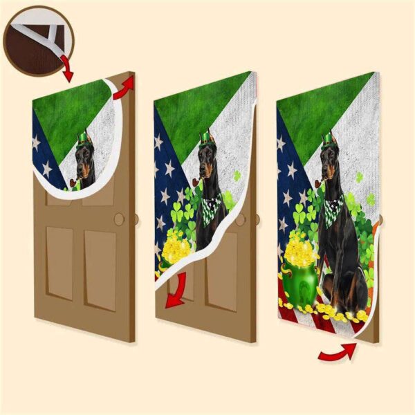 Doberman Door Cover, St Patrick’s Day Door Cover, St Patrick’s Day Door Decor