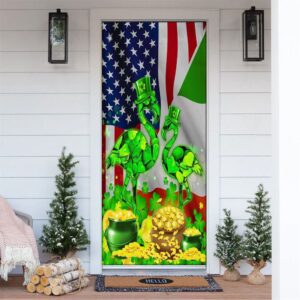 Flamingo Door Cover, St Patrick’s Day Door…