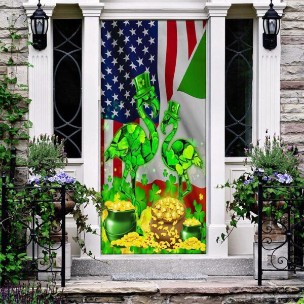 Flamingo Door Cover, St Patrick’s Day Door Cover, St Patrick’s Day Door Decor