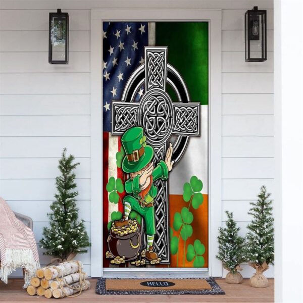 Funny Leprechaun St Patrick’s Day Door Cover, St Patrick’s Day Door Cover, St Patrick’s Day Door Decor