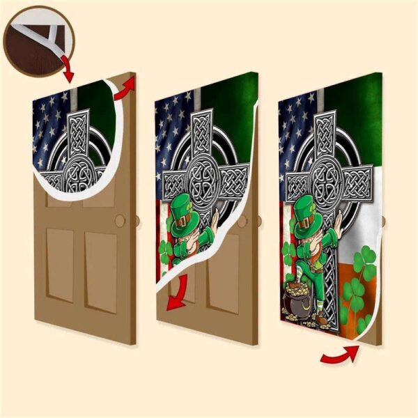 Funny Leprechaun St Patrick’s Day Door Cover, St Patrick’s Day Door Cover, St Patrick’s Day Door Decor