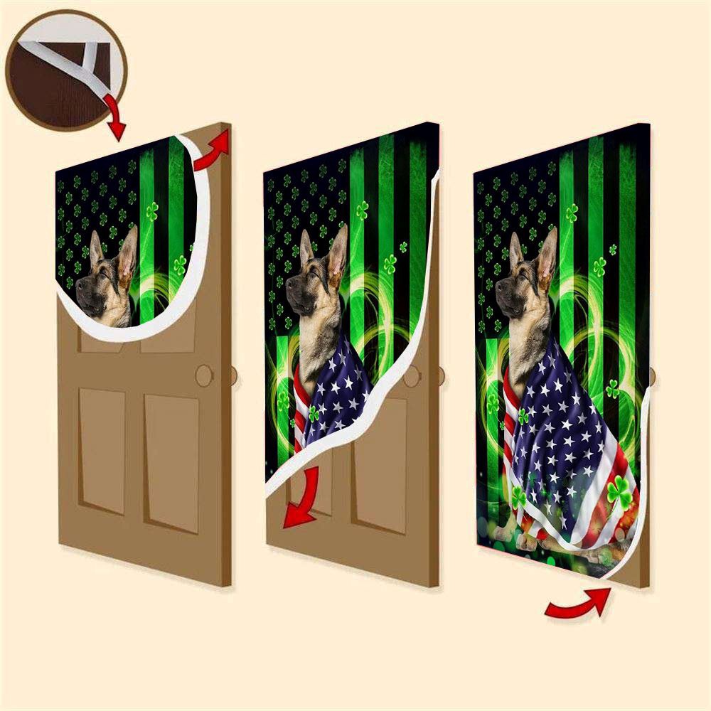 German Shepherd Door Cover, St Patrick’s Day Door Cover, St Patrick’s Day Door Decor