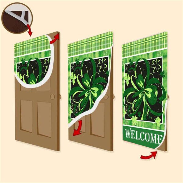 Get Lucky Welcome Door Cover, St Patrick’s Day Door Cover, St Patrick’s Day Door Decor