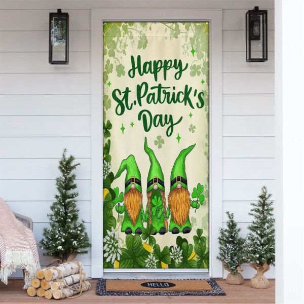Gnome St Patrick’s Day Door Cover, St Patrick’s Day Door Cover, St Patrick’s Day Door Decor
