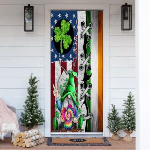Gnomes Hold The Clovers Door Cover, Gift…