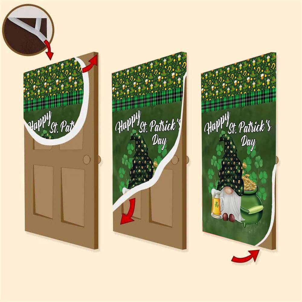Green Gnome Brings Beer Door Cover, St Patrick’s Day Door Cover, St Patrick’s Day Door Decor