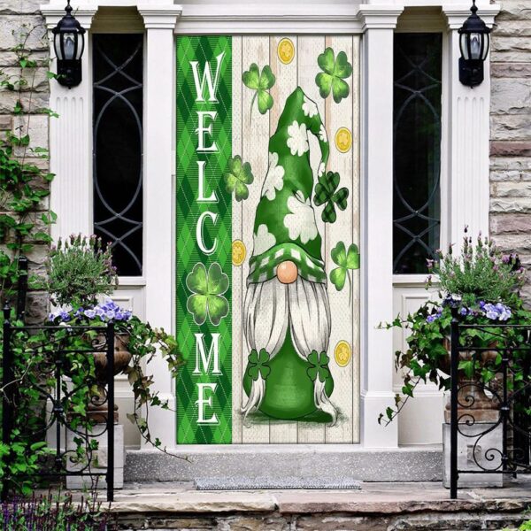 Green Gnome Door Cover, St Patrick’s Day Door Cover, St Patrick’s Day Door Decor