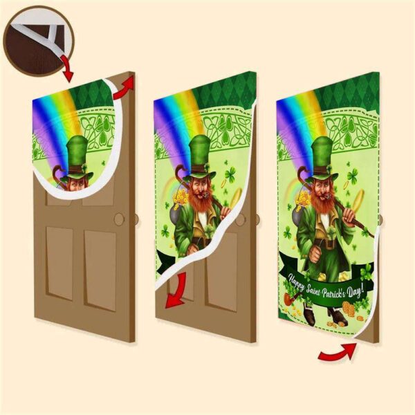 Happy Patrick’s Day Leprechaun Door Cover, St Patrick’s Day Door Cover, St Patrick’s Day Door Decor