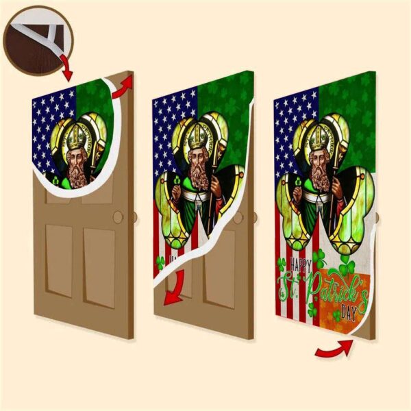 Happy Saint Patrick’s Day Irish American Door Cover, St Patrick’s Day Door Cover, St Patrick’s Day Door Decor