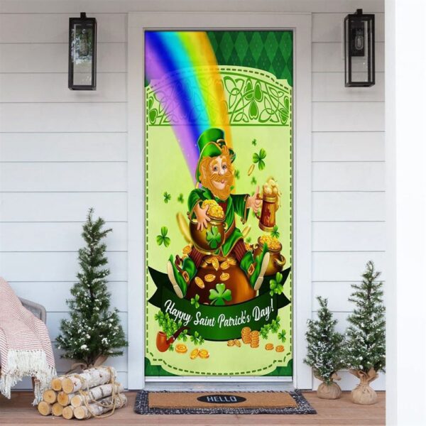 Happy Saint Patrick’s Day Leprechaun Door Cover, St Patrick’s Day Door Cover, St Patrick’s Day Door Decor