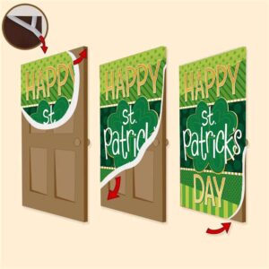 Happy St Patrick s Day Clover Door Cover St Patrick s Day Door Cover St Patrick s Day Door Decor 3 kkbwyt.jpg