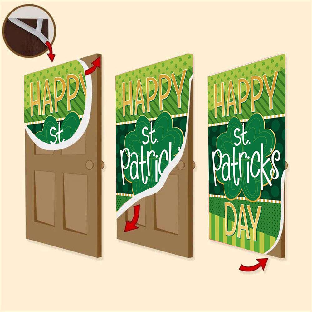 Happy St Patrick’s Day Clover Door Cover, St Patrick’s Day Door Cover, St Patrick’s Day Door Decor Happy St Patrick’s Day Clover Door Cover, St Patrick’s Day Door Cover, St Patrick’s Day Door Decor