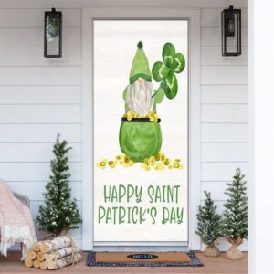 Happy St Patrick’s Day Gnome Door Cover,…