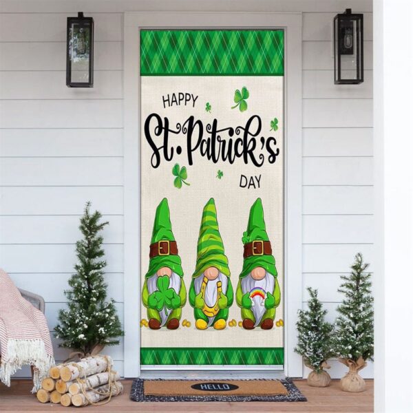 Happy St Patrick’s Day Gnome Door Covers, St Patrick’s Day Door Cover, St Patrick’s Day Door Decor