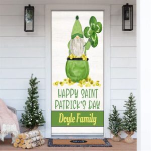 Happy St Patrick s Day Gnome Personalized Door Cover St Patrick s Day Door Cover St Patrick s Day Door Decor 1 tbymki.jpg
