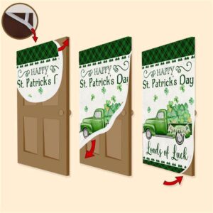 Happy St Patrick s Day Green Truck Loads Of Luck Door Cover St Patrick s Day Door Cover St Patrick s Day Door Decor 3 i9h8cj.jpg