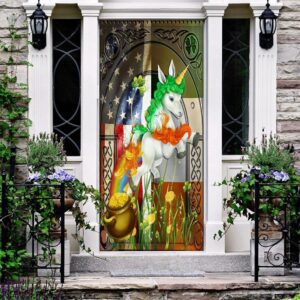 Happy St Patrick s Day Irish American Unicorn Door Cover St Patrick s Day Door Cover St Patrick s Day Door Decor 2 rw5oiw.jpg