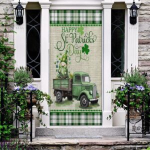 Here I Am Shamrocks Door Cover Gift For Gnome Lovers St Patrick s Day Door Cover St Patrick s Day Door Decor 2 itptzl.jpg