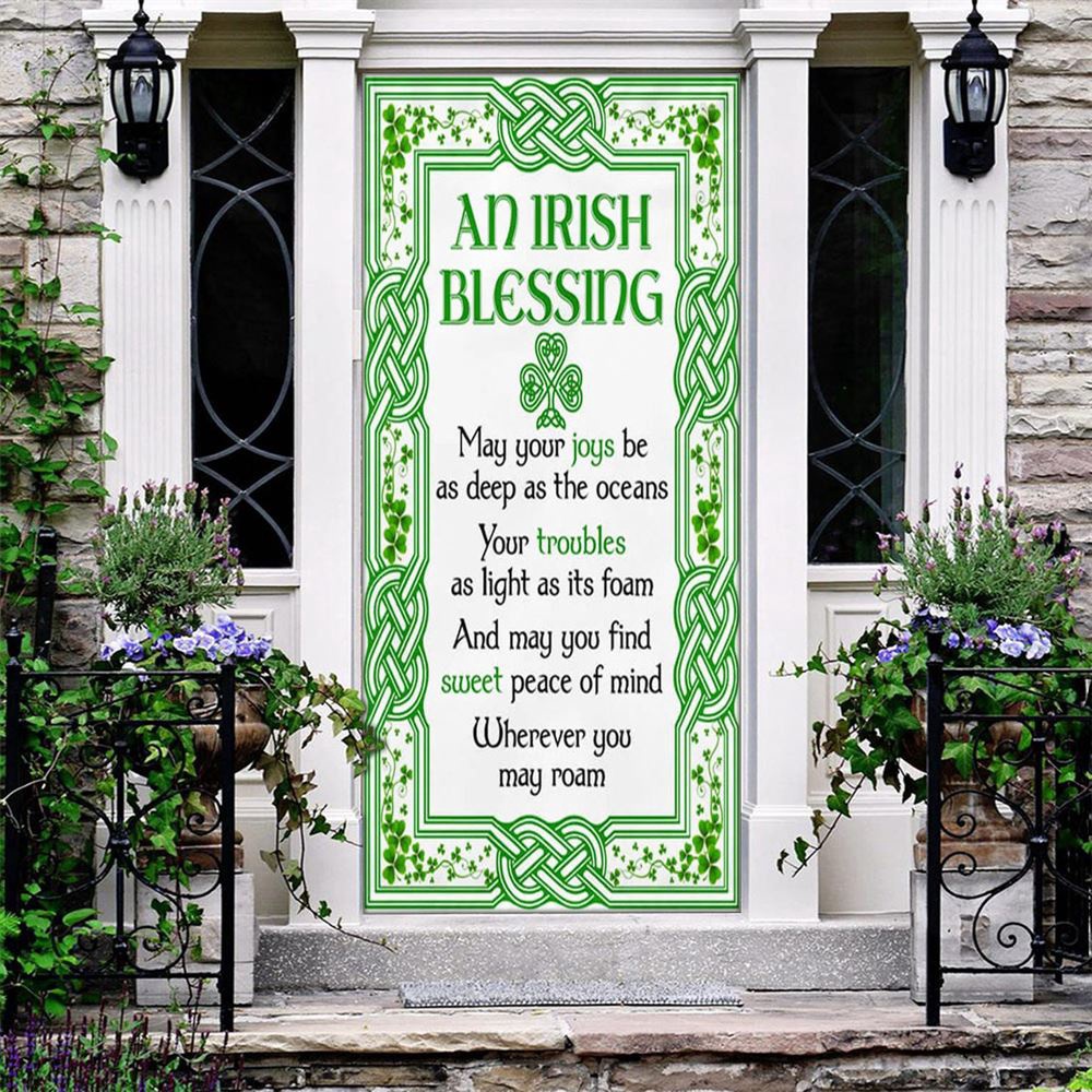 Irish Blessing Door Cover St Patrick’s Day, St Patrick’s Day Door Cover, St Patrick’s Day Door Decor