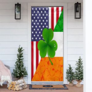 Irish Shamrock American Door Cover, St Patrick’s…