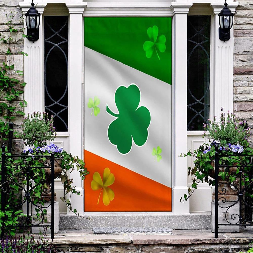 Irish Shamrock Door Cover, St Patrick’s Day Door Cover, St Patrick’s Day Door Decor