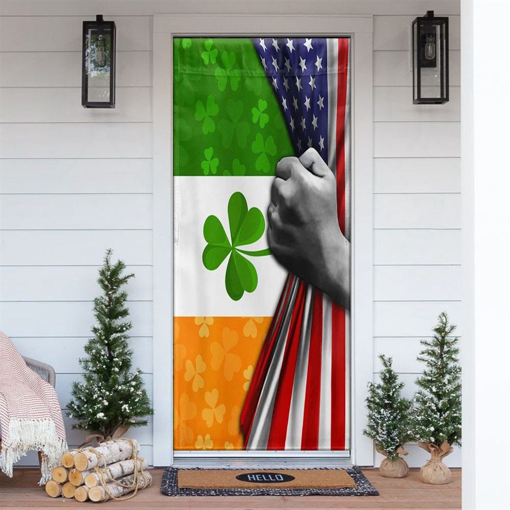 Irish Shamrock Door Covers, St Patrick’s Day Door Cover, St Patrick’s Day Door Decor
