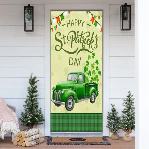 Irish Shamrock Truck Door Cover, St Patrick’s Day Door Cover, St Patrick’s Day Door Decor
