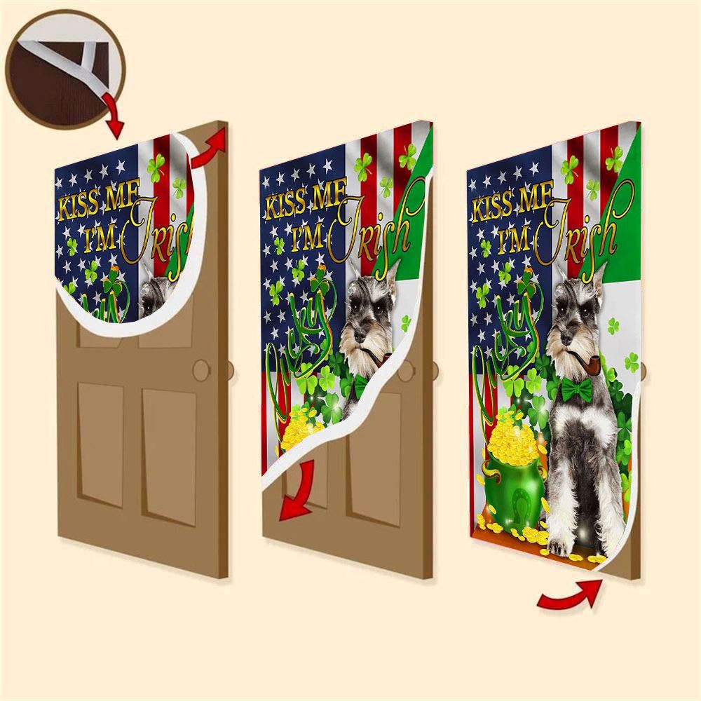 Kiss Me I’m Irish Miniature Schnauzer Door Cover, St Patrick’s Day Door Cover, St Patrick’s Day Door Decor Kiss Me I’m Irish Miniature Schnauzer Door Cover, St Patrick’s Day Door Cover, St Patrick’s Day Door Decor