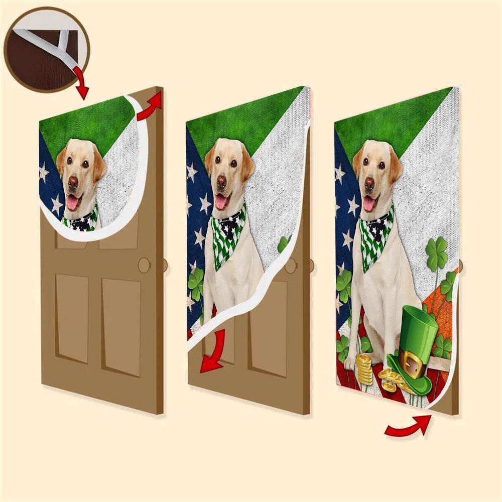 Labrador Retriever Door Cover, St Patrick’s Day Door Cover, St Patrick’s Day Door Decor