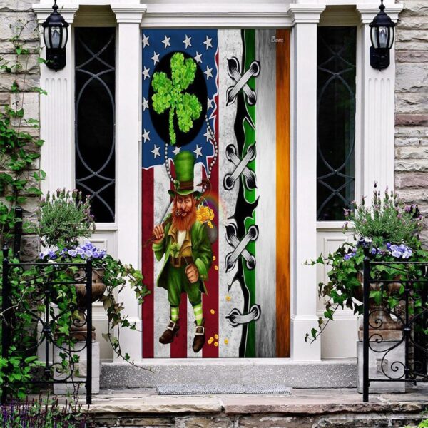 Leprechaun St Patrick’s Day Door Cover, St Patrick’s Day Door Cover, St Patrick’s Day Door Decor