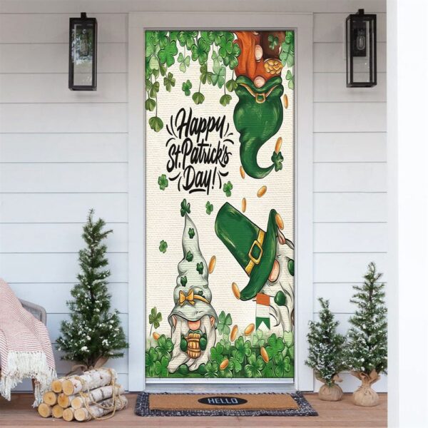Look At This Gnomes Door Cover, St Patrick’s Day Door Cover, St Patrick’s Day Door Decor