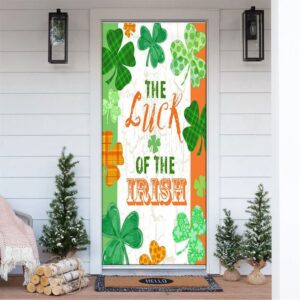 Luck of the Irish Clovers Door Cover,…