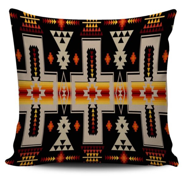 Native American Pillow Case, Black Tribe Design Native American Pillow Cover, Native American Pillow Covers