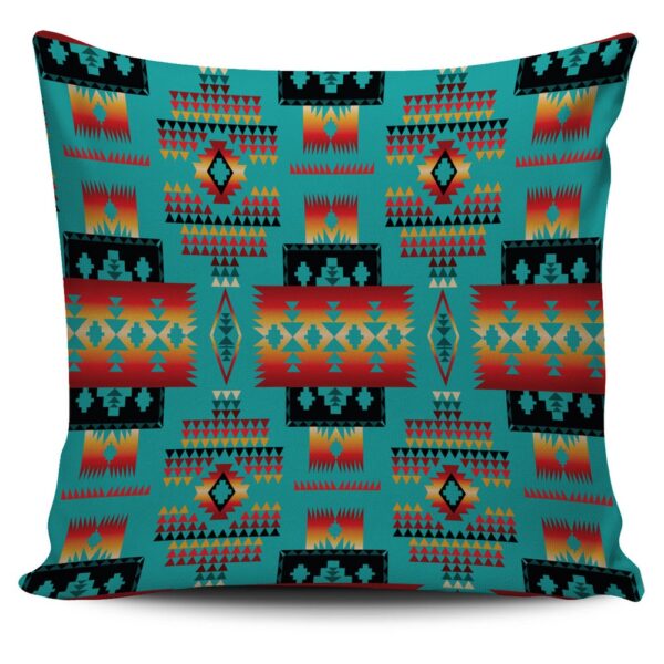 Native American Pillow Case, Blue Native Tribes Pattern Native American Pillow Cover, Native American Pillow Covers