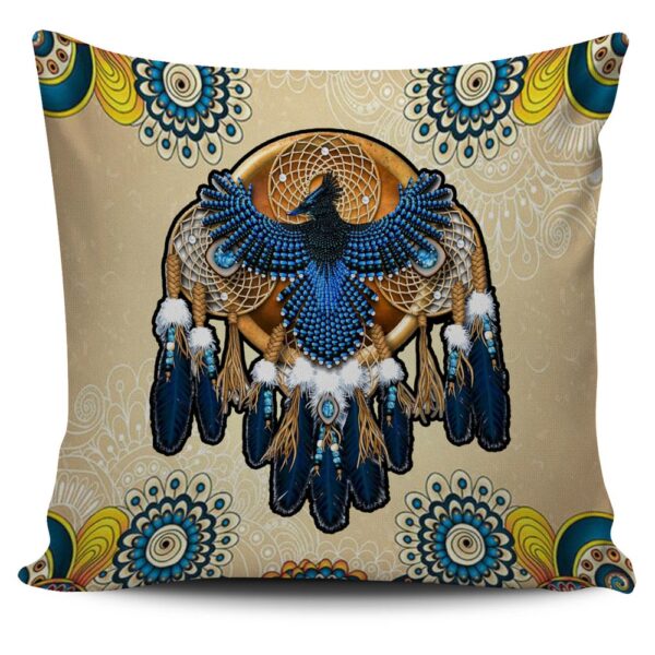 Native American Pillow Case, Blue Thunderbird Native American Pillow Covers, Native American Pillow Covers