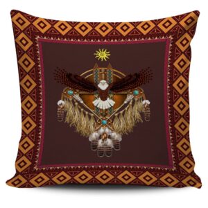 Native American Pillow Case, Brown Eagle Native…