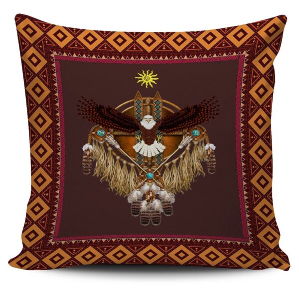 Native American Pillow Case, Brown Eagle Native American Pillow Covers, Native American Pillow Covers