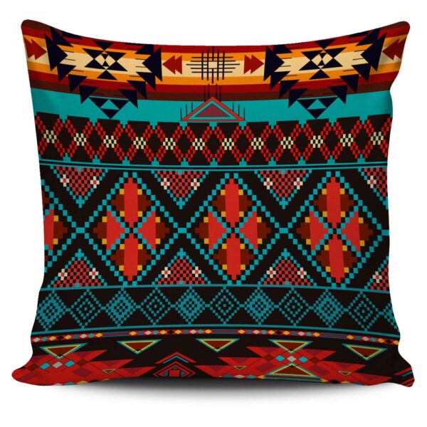 Native American Pillow Case, Dark Brown Red Pattern Pillow Covers, Native American Pillow Covers