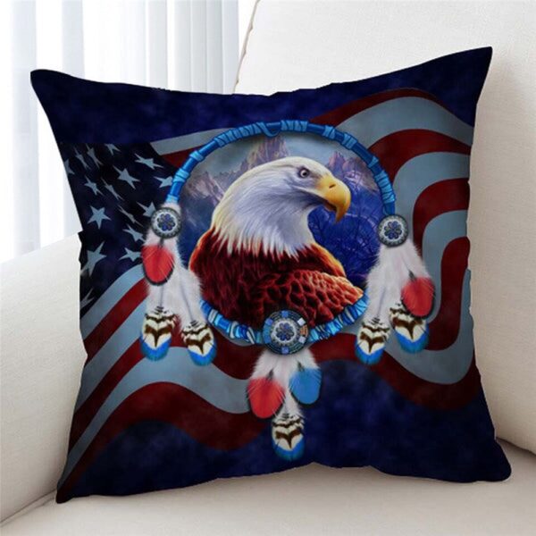 Native American Pillow Case, Eagles3D Printed Pillow Covers, Native American Pillow Covers