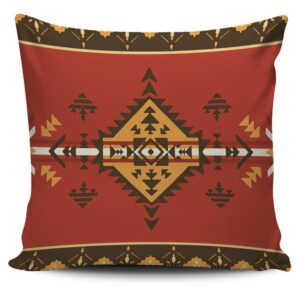 Native American Pillow Case, Geometric Pattern Red…