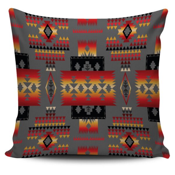 Native American Pillow Case, Gray Tribe Pattern Native American Pillow Cover, Native American Pillow Covers