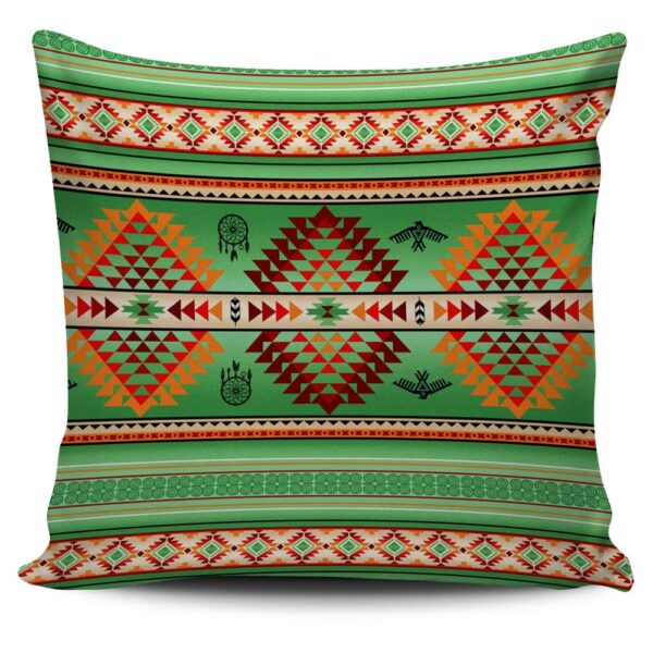 Native American Pillow Case, Green Thunderbirds Dreamcatcher Native American Pillow Covers, Native American Pillow Covers